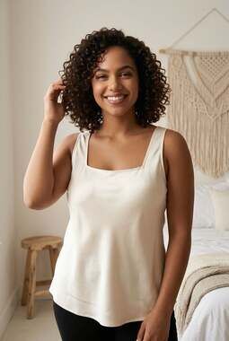 Nordstrom intimates cream Satin Tank